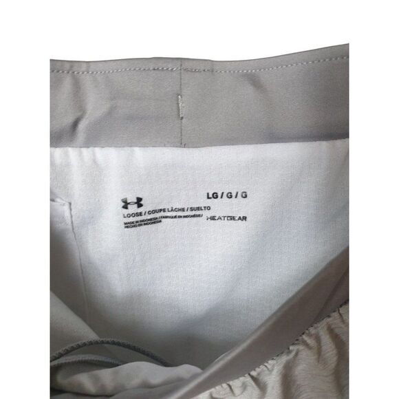Under Armour Women's UA Shorts Large Fly By Silver Grey HeatGear Lg NWOT - Picture 9 of 9